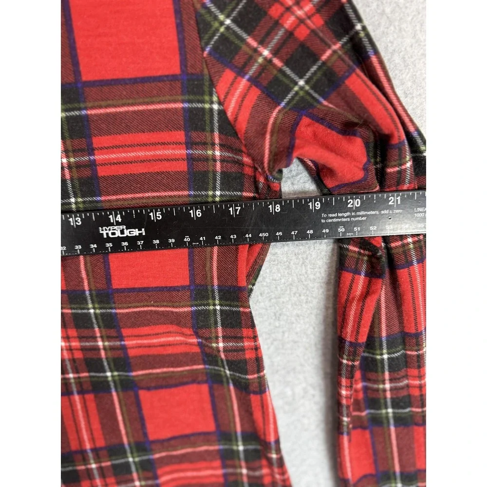 Egs California Cardigan Womens Small Red Plaid Open Front Hooded Sweater Pockets